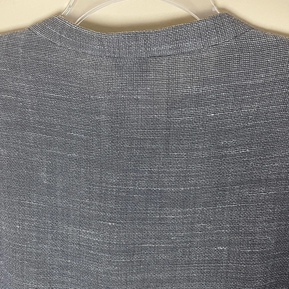 Eileen Fisher Button Front Blouse Medium Linen Blend Business Casual Relaxed Fit - Picture 3 of 10